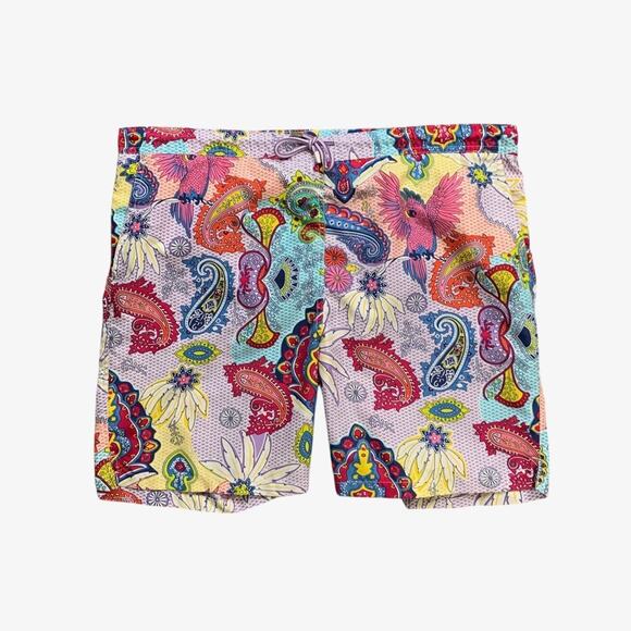 Peter Millar Swim Short Mens 2XL Tropical Paisley Beach Brief Lined Trunks *READ - Picture 1 of 11